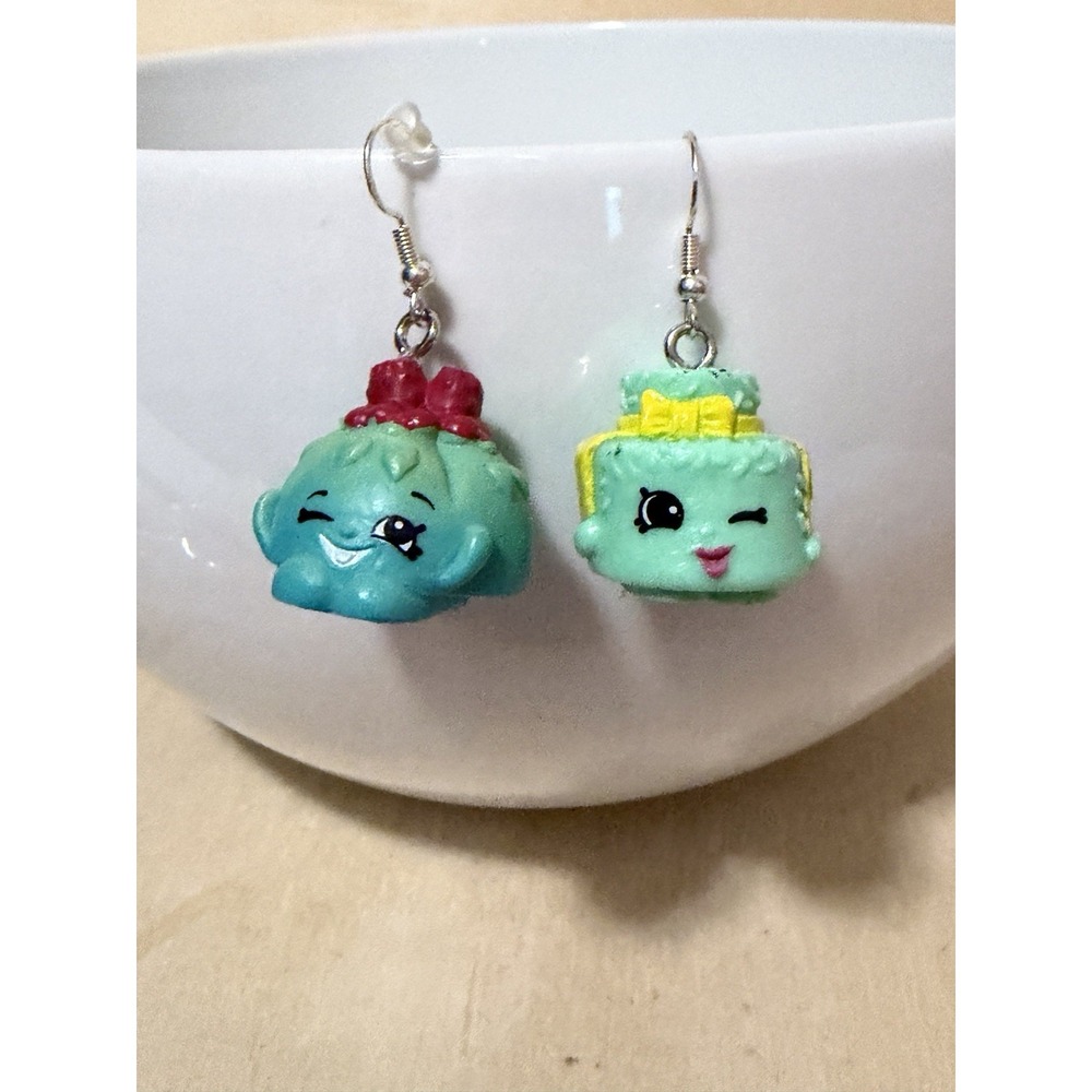 Shopkins Upcycled Earrings Sterling